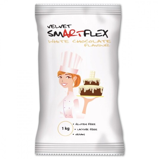 Smartflex Hvit Fondant Velvet Hvit Sjokolade 1kg Smartflex Hvit Fondant Velvet Hvit Sjokolade 1kg