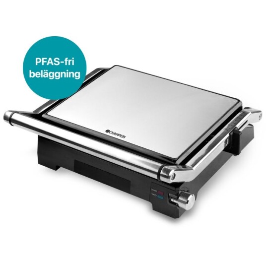 Champion Paninigrill Pro Health 2in1 med Bordsgrill 2000W PG600 Rostfri