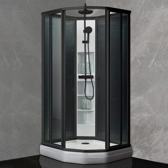 Sanipro Classic Black Dusjkabinett 90x90 - Svart Matt Sanipro Classic Black Dusjkabinett 90x90 - Svart Matt