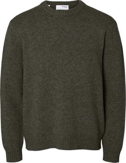 Selected Slmcody Ls Knit Crew Neck Noos FOREST NIGHT S
