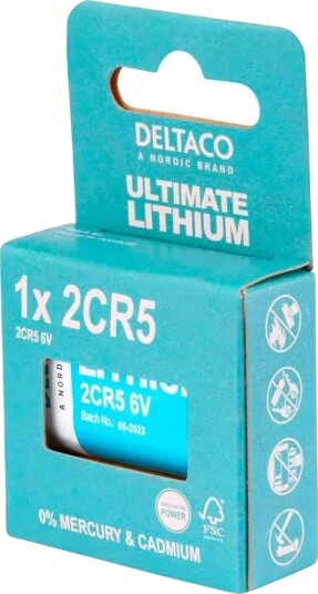 Deltaco Ultimate Lithium 2CR5 6V Universalt Batteri Deltaco Ultimate Lithium 2CR5 6V Universalt Batteri