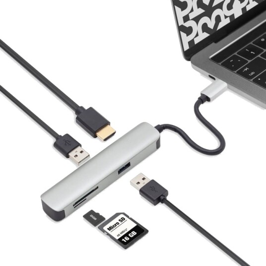 Plexgear 5 porters USB C multiadapter CB1023