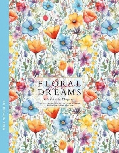 Notatblokk 128X165/64K Linjer Blomster Fresh