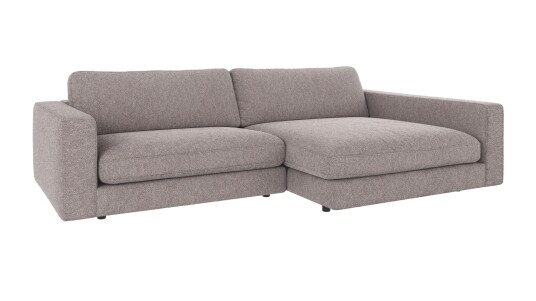 Rowico Home Duncan 3 seters sofa med sjeselong H Grå Alice 149 258 x 150 x 78 cm Grå