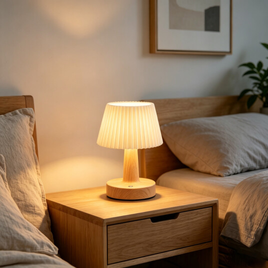 Oppladbar LED bordlampe Stoff touch dimbar CCT IP20 Dimbar : Dimbar Kulør : CCT Varm til Kald Hvit