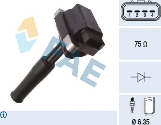 Tennspole coil FAE 80398 Tennspole coil FAE 80398