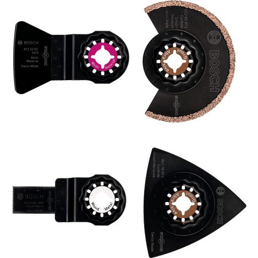 Bosch Starlock Sagbladsett for Multikutter 4 Deler - Fliser og Tre