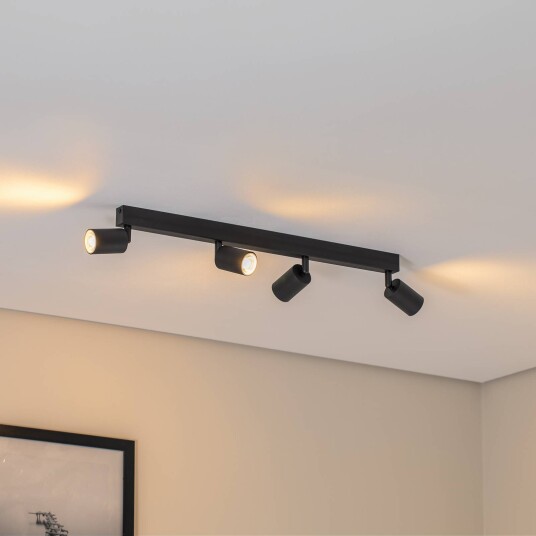 TK Lighting Top downlight svart 83 cm 6 lyskilder metall GU10