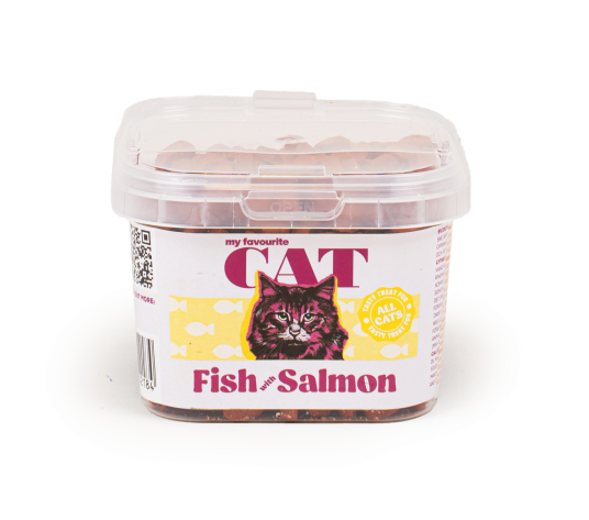My Favourite Cat Fisk med Laks 140 g - Kattesnacks for Helse og Pels