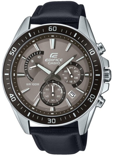 Casio Herreklokke EFR 552L 5AVUEF Edifice Brun/Lær Ø47 mm Casio Herreklokke EFR 552L 5AVUEF Edifice Brun/Lær Ø47 mm