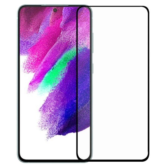 INCOVER Samsung Galaxy S22 Skjermbeskytter Herdet Glass - Gjennomsiktig med Svart Kant