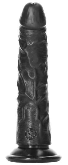 Shots Toys - RealRock RealRock: Slim Realistic Dildo, 15,5 cm, svart