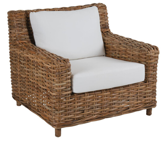 Brafab Rossvik Rotting Loungestol m. puter, Natur Brafab Rossvik Rotting Loungestol m. puter, Natur