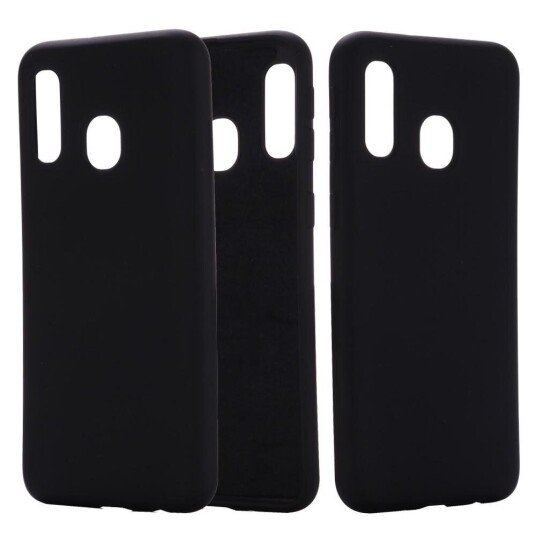 INCOVER Samsung Galaxy A40 Silikon Bakdeksel - Svart