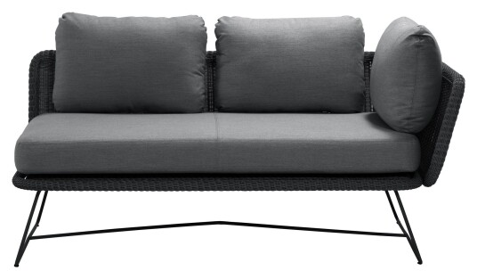 Cane-line Horizon 2-pers. Loungesofa venstre modul, Sort, Cane-line Weave
