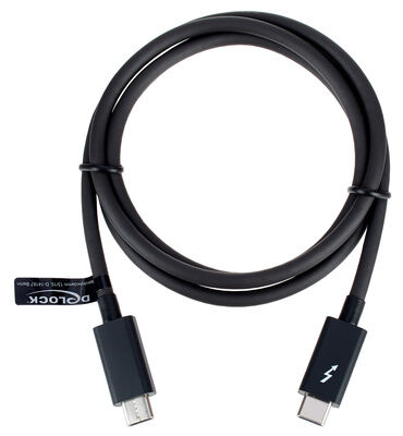 Delock Thunderbolt 3 Kabel 1m 20 Gbps Svart Delock Thunderbolt 3 Kabel 1m 20 Gbps Svart