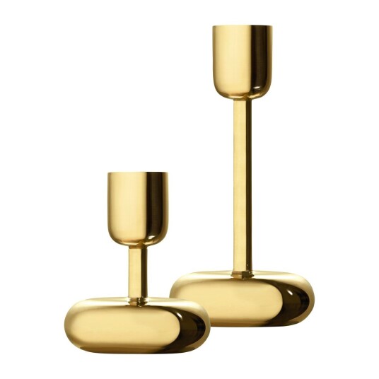 iittala Nappula lysestake gavesett 2 deler Messing