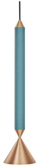 Pholc Apollo 39 pendel Deep Sea / Polished Brass