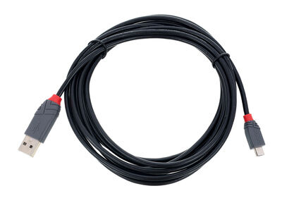 Lindy USB 2.0 3m Kabel til Micro-USB B Svart
