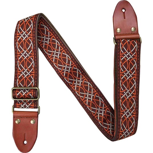 Profile Gt41 Woven Guitar Strap Leather Ends