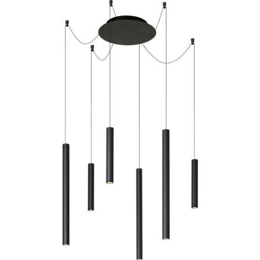 Lucide Lorenz Pendellampe 6x4W Matt Sort - 91933