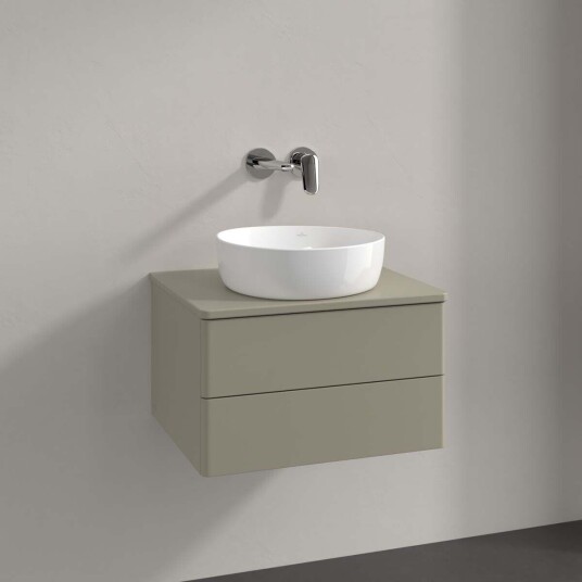 Villeroy & Boch Antao Servantskap med 2 skuffer 60x50x36 cm u/lys Steingrå Matt Villeroy & Boch Antao Servantskap med 2 skuffer 60x50x36 cm u/lys Steingrå Matt