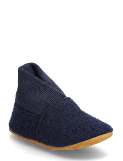 En Fant Wool Slippers W. Rib - Navy - 25\26