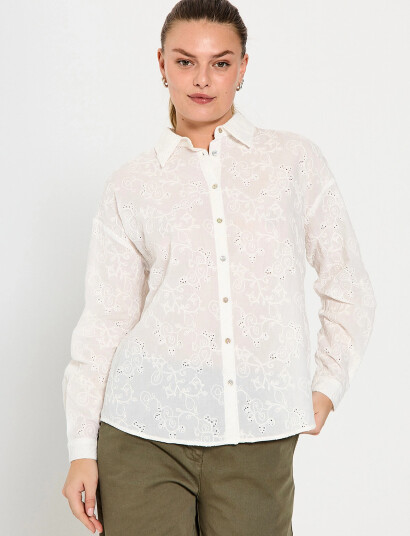 FREE/QUENT Fquniqua Shirt White L FREE/QUENT Fquniqua Shirt White L