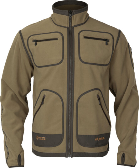 Härkila Kamko Vendbar Fleecejakke med GORE WINDSTOPPER® - Mørk Antique Bronze/Willow Grønn, Størrelse L
