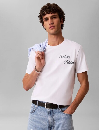 Calvin Klein Jeans Ss 30S Eu Calvin Klein Resrt Gra   White   L