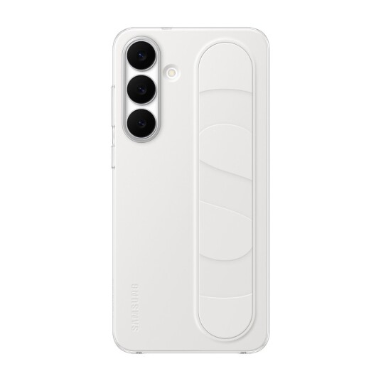 Samsung Galaxy S25 FE Stående Grip Deksel Hvit - Silikon Mobildeksel