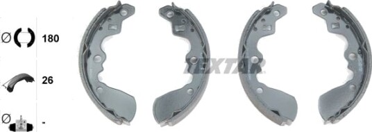 Bremsesko sett TEXTAR 91042600 Bremsesko sett TEXTAR 91042600