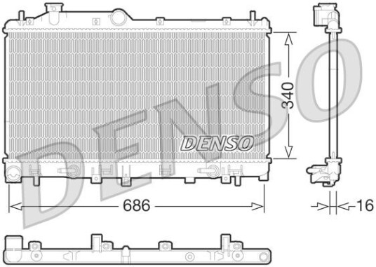 Radiator DENSO DRM36015 Radiator DENSO DRM36015