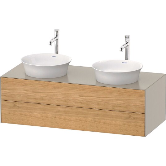 Duravit White Tulip Servantskap 2 skuf. 130x55x40,8 cm Eik/Taupe Matt