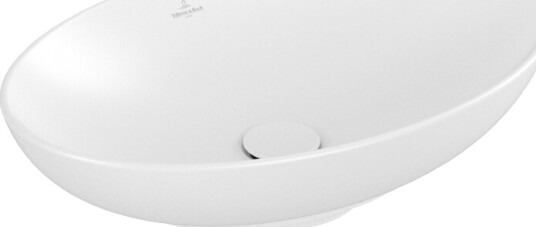 V&B Loop & Friends Toppmontert servant 560x380 mm, m/overløp, Stone White m/C+
