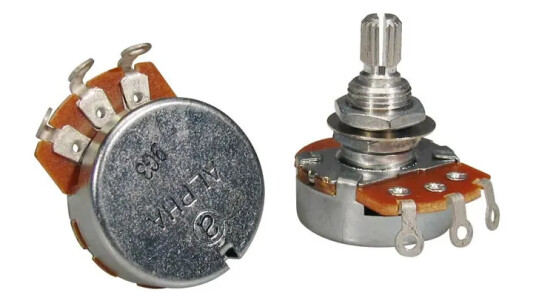 Alpha ALP500-A33 500K audio pot standard length bushing .375",3/8" diam