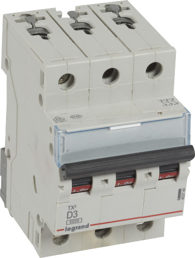 Legrand TX³ MCB automatsikring D10 3P 3M 6kA Legrand TX³ MCB automatsikring D10 3P 3M 6kA