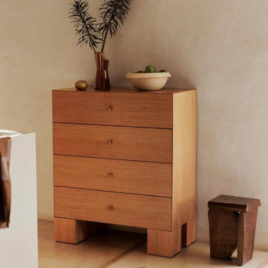 Ferm Living Kuben kommode 1x4 Natural Oak Finer Ferm Living Kuben kommode 1x4 Natural Oak Finer