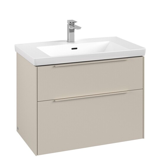 Villeroy & Boch  Subway 3.0 Servantskap m/2 skuffer 772x576x478 mm Lys Grå Matt