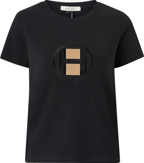 Hést T skjorte Logo T shirt Svart