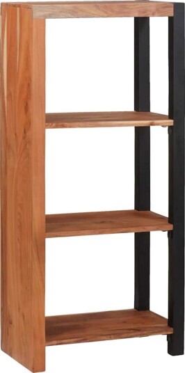 Bokhylle Brun svart 50 x 30 x 110 cm Solid akasietre