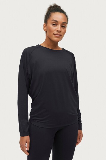 Ellos Collection   Treningstopp Loose Long Sleeve   Svart