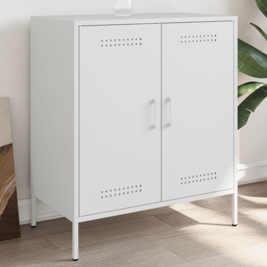 Skjenk hvit 68x39x79 cm stål 8721102389436