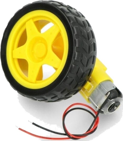 Motorhjul 65x26mm 5V med girkasse og ledninger
