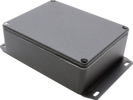 Hammond Electronics 1590WBB2FBK 119 × 94 × 38 mm Støpt Aluminium Sort Kabinett