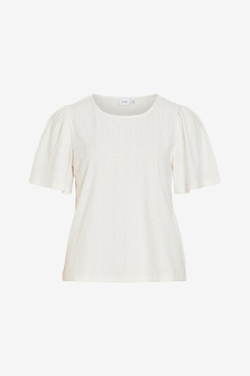 Vila Topp viBelli O neck S/S Top Hvit Vila Topp viBelli O neck S/S Top Hvit