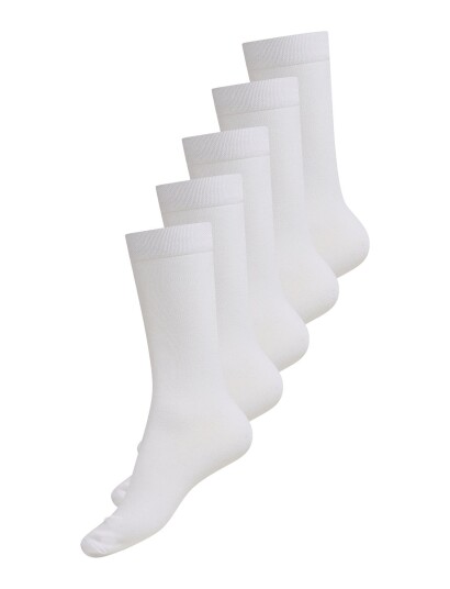 URBAN QUEST 5-Pack Men Bamboo Basic Socks - White - 40-46