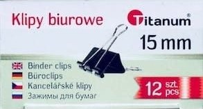 Titanum Titanklips 15 Mm Sort Bc15 12Stk