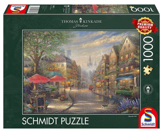 Schmidt Puslespill Thomas Kinkade Puslespill 1000 stykker Kafe i München Schmidt Puslespill Thomas Kinkade Puslespill 1000 stykker Kafe i München