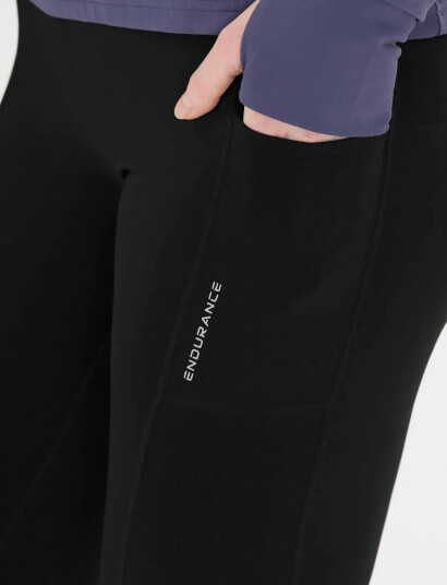 Endurance Strong W 3/4 Run Tights - Black - 38 Endurance Strong W 3/4 Run Tights - Black - 38